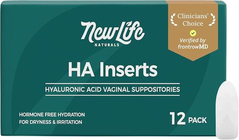 NewLife Naturals Hyaluronic Acid Vaginal Suppositories for Women 5 MG - Vaginal Moisturizer Hydration Moisture Support, Menopause - 12 HA Inserts- 30 Day Supply USA in Saudi Arabia
