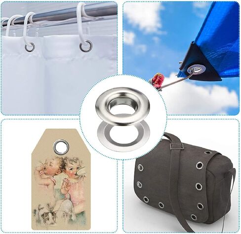 مجموعة أدوات الحلقة المعدنية، مجموعة الحلقات المعدنية، مجموعة الحلقات المعدنية، أداة إعداد الحلقة المعدنية، مجموعة أدوات الحلقة المعدنية 12 مم، مجموعة الحلقات القماشية، 100 مجموعة من مجموعة الحلقات المعدنية المصنوعة من الفولاذ المقاوم للصدأ مع مغزل للقماش in Kuwait