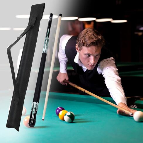 Larrel Pool Stick Case, 46.5 Inches/118cm Black Pool Stick Carrying Case with Adjustable Shoulder Strap, Portable Sturdy Pools Cue Bag for Tournaments Casual Play in Kuwait