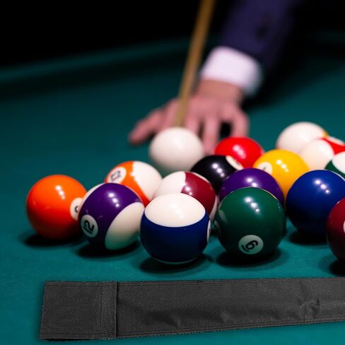 Larrel Pool Stick Case, 46.5 Inches/118cm Black Pool Stick Carrying Case with Adjustable Shoulder Strap, Portable Sturdy Pools Cue Bag for Tournaments Casual Play in Kuwait