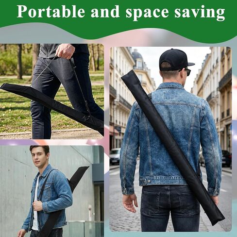 Larrel Pool Stick Case, 46.5 Inches/118cm Black Pool Stick Carrying Case with Adjustable Shoulder Strap, Portable Sturdy Pools Cue Bag for Tournaments Casual Play in Kuwait