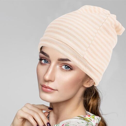 Ipetboom 2pcs Postpartum Hat and Headscarf Set - Cotton Breathable Warm Windproof Protective Hair Bonnet for Pregnant Women and New Mothers for Sleeping Nursing Maternity Recovery and Comfort in Kuwait
