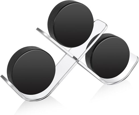 Wonderjune Hockey Puck Holder Pucks Display Holders Stand Cases Autographed Sports Memorabilia Game Gifts for Collectors(Acrylic,6 Hockey Puck Holder) in Kuwait