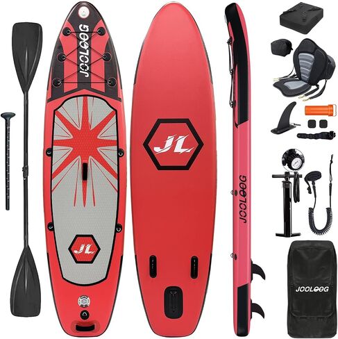 Inflatable Stand Up Paddle Board with Seat, 10'6"/10'5" SUP 440LBS, Recreational Paddleboard for Adults Beginners, Blow Up Paddle Board with Fishing Design, Camera Mount, Cooler Bag & Full Accessories in Kuwait