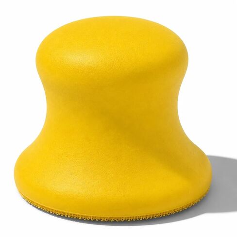 Core Series 3 Inch Hand Sanding Block, Bell-Shape Hand Sander, Firm Yellow Foam, Hook & Loop, Fits Standard 3 in Discs, for Auto Body, Wood, Block Sanding, Made in USA, 2-Pack (PN 03400) in Kuwait