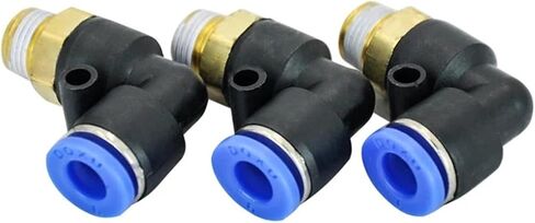 PL6-01 6mm Push In One Touch Connector 1/8" Thread Pneumatic Fittings 30Pcs in Kuwait