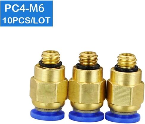 PC4-M6 4mm To M6 Pneumatic Fittings Connectors Male Straight Fitting 10Pcs in Kuwait