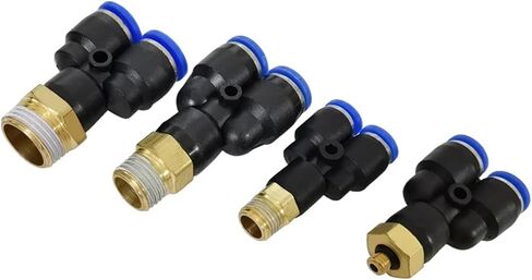 PX4-01 PX6-01 PX8-02 PX10-02 PX12-02 Male Thread Push In Y Joint Pneumatic Quick Fittings 10Pcs(PX4-01) in Kuwait