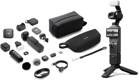 DJI Osmo Pocket 4 Creator Combo Bundle, 4K/240fps Vlog Camera, 3-Axis Stabilization, Active Track 7.0 with Mic Mini Transmitter in Saudi Arabia