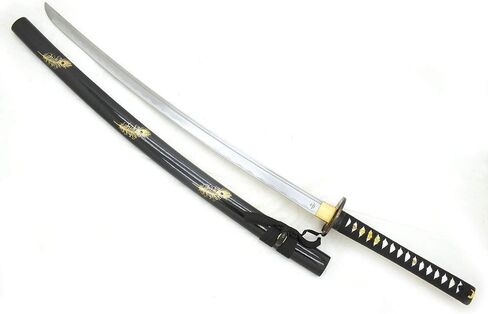 سيف الساموراي التقليدي Ten RYU، الطول الإجمالي 41 بوصة، شفرة من الفولاذ الكربوني 1045، غمد، كاتانا، مصنوع يدويًا in Kuwait