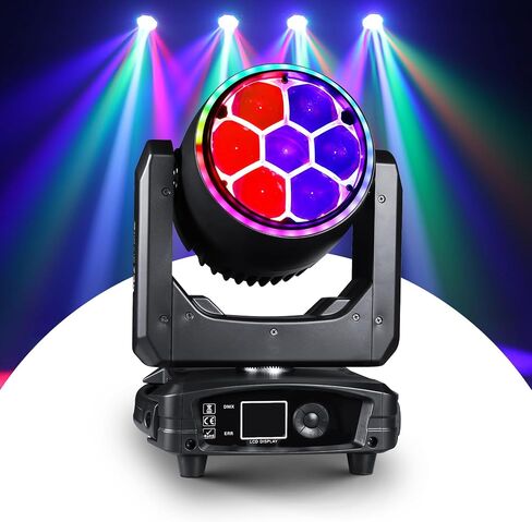 300 واط تتحرك رئيس DJ ضوء 7x40 واط LED أضواء المسرح RGBW شعاع وغسل وهالة DMX512 الصوت المنشط للحفلات نادي ديسكو الأحداث الزفاف الكنيسة الأوبرا in Kuwait