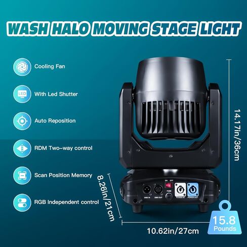 300 واط تتحرك رئيس DJ ضوء 7x40 واط LED أضواء المسرح RGBW شعاع وغسل وهالة DMX512 الصوت المنشط للحفلات نادي ديسكو الأحداث الزفاف الكنيسة الأوبرا in Kuwait
