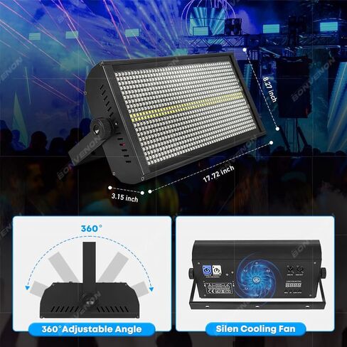 ضوء ستروب LED للمسرح بقدرة 600 واط RGBW - 960 مصباح LED مع مطاردة 16 منطقة، ورسم خرائط البكسل وتأثيرات التحكم في المنطقة، إضاءة المسرح، أضواء DMX Dj للنادي وحفلات الزفاف وأحداث المسرح (ستروب) in Kuwait
