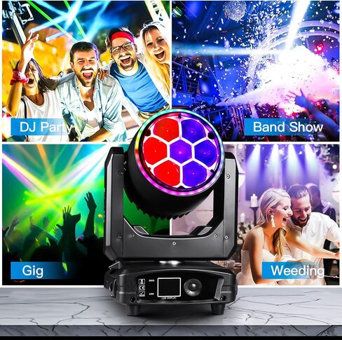 300 واط تتحرك رئيس DJ ضوء 7x40 واط LED أضواء المسرح RGBW شعاع وغسل وهالة DMX512 الصوت المنشط للحفلات نادي ديسكو الأحداث الزفاف الكنيسة الأوبرا in Kuwait