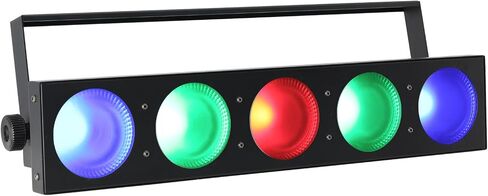 Rockville FIVE-EYE 5 Head 150w RGB COB Blinder Light، علبة ألومنيوم متينة، 19 قناة DMX/تلقائي/أوضاع صوت | معدن مصبوب، 2770 لومن، خالي من الوميض، صوت نشط، PowerCON، سلسلة ديزي، المسرح/دي جي in Kuwait