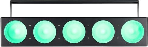 Rockville FIVE-EYE 5 Head 150w RGB COB Blinder Light، علبة ألومنيوم متينة، 19 قناة DMX/تلقائي/أوضاع صوت | معدن مصبوب، 2770 لومن، خالي من الوميض، صوت نشط، PowerCON، سلسلة ديزي، المسرح/دي جي in Kuwait