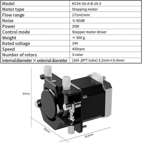 1 قطعة 0.01 مللي-171 مللي KCS4 تدفق منخفض تمعجية Pump12V 24 فولت محرك متدرج سرعة قابل للتعديل مضخة الجرعات للمختبر (KCS4-SA-A-B163) in Kuwait