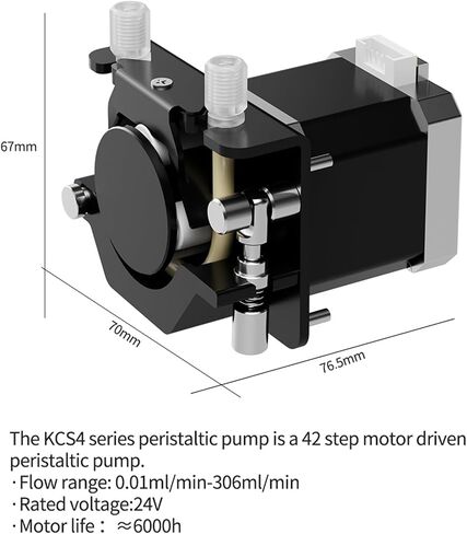 1 قطعة 0.01 مللي-171 مللي KCS4 تدفق منخفض تمعجية Pump12V 24 فولت محرك متدرج سرعة قابل للتعديل مضخة الجرعات للمختبر (KCS4-SA-A-B163) in Kuwait