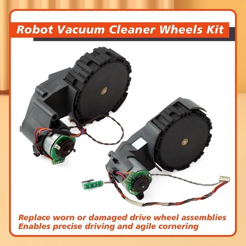 طقم عجلات مكنسة كهربائية روبوتية بديلة لـ Roborock S8/S8 Pro Ultra Robot Floor Cleaner مجموعة العجلات اليسرى واليمنى لـ Roborock Q5 Pro لنماذج Q8 Max+، جر قوي in Kuwait