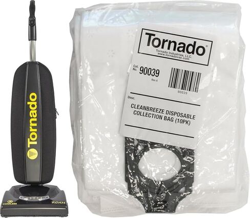 منتجات TTS مكنسة كهربائية عمودية ببطارية تجوال Tornado CK LW 13/1 (97300C) + 10 أكياس فلتر - حزمة مكنسة تجارية لاسلكية مقاس 13 بوصة in Kuwait