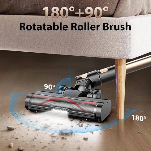 Tikom V850 Cordless Vacuum Cleaner for Home, 50000Pa/550W 70Mins Stick Vacuum with LED Touch Screen, 1.8L Dust Cup, Charging Wall Dock, Anti-Tangle, Lightweight Vacuum for Pet Hair, Hard Floor, Carpet in Saudi Arabia