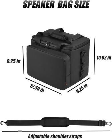 حقيبة حمل مكبر صوت محمولة لـ Turtlebox Original Gen 3، حقيبة سفر واقية للاستخدام الخارجي مع قاعدة معززة مضادة للطرف، مقبض مبطن، جيوب تخزين وحزام كتف قابل للتعديل، حقيبة فقط in Kuwait