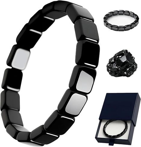 Men's Fashion Hematite Bracelet: Unleash your inner strength and regain your edge. Stylish and trendy men's natural hematite bracelet: Enhance your image and boost your confidence. in Saudi Arabia