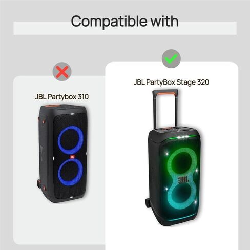 حقيبة ظهر JBL PartyBox Stage 320، حقيبة تخزين بغطاء غبار لمكبر الصوت المحمول تناسب JBL PartyBox 320، فتحة وصول للعجلة، مقاومة للماء والغبار (حقيبة فقط) in Kuwait