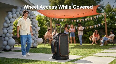 حقيبة ظهر JBL PartyBox Stage 320، حقيبة تخزين بغطاء غبار لمكبر الصوت المحمول تناسب JBL PartyBox 320، فتحة وصول للعجلة، مقاومة للماء والغبار (حقيبة فقط) in Kuwait