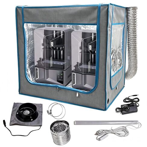 Large Size Multifunctional Tent-Style 3D Printer Enclosure with Adjustable Ventilation and LED Lights, Compatible with Anycubic Photon Mono, Elegoo Saturn/Mars Creality Halot Series Resin 3D Printers in Kuwait