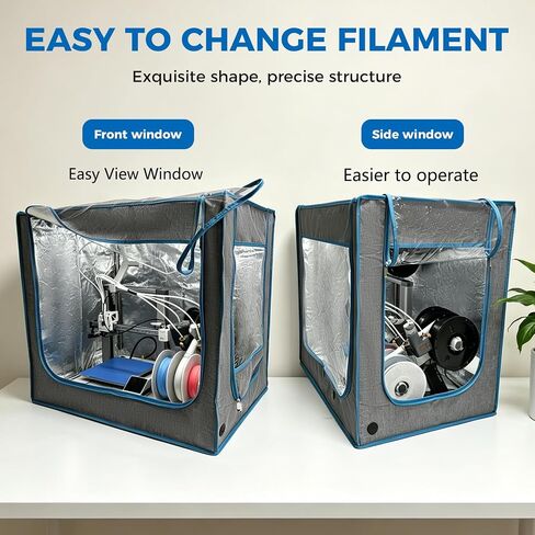 Large Size Multifunctional Tent-Style 3D Printer Enclosure with Adjustable Ventilation and LED Lights, Compatible with Anycubic Photon Mono, Elegoo Saturn/Mars Creality Halot Series Resin 3D Printers in Kuwait