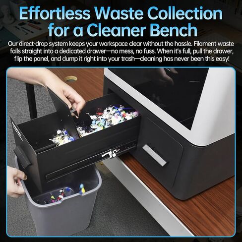 BIQU Panda Den Air for Bambu-Lab P1P/P1S/P2S/X1C/X1E/X2D/A1/A1 Mini 3D Printers, Filament Waste Collection System for P1/X1/X2/A1, Tool Storage Drawer + Direct-Drop Filament Poop Gather Drawer in Kuwait