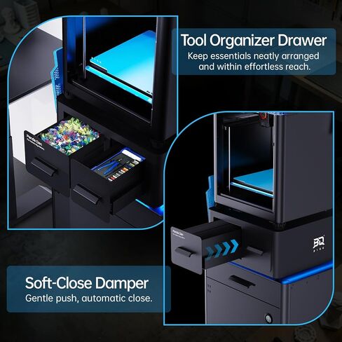 BIQU Panda Den Air for Bambu-Lab P1P/P1S/P2S/X1C/X1E/X2D/A1/A1 Mini 3D Printers, Filament Waste Collection System for P1/X1/X2/A1, Tool Storage Drawer + Direct-Drop Filament Poop Gather Drawer in Kuwait