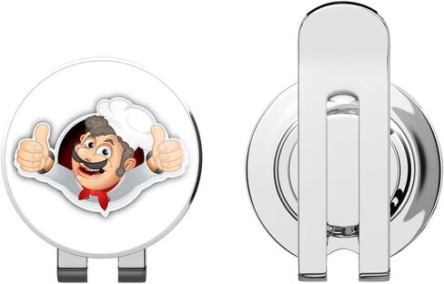 مشبك قبعة جولف كرتونية من Chef Cheerful Cook مع علامة كروية مغناطيسية in Kuwait