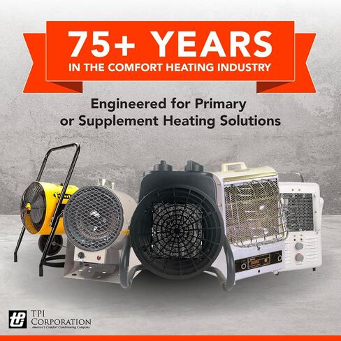 TPI Corporation ET9SWTS منظم حرارة مثبت على الحائط بجهد خطي، قطب واحد، نطاق درجة حرارة 50-90 درجة، تسخين فقط، 22 أمبير كحد أقصى، مقياس حرارة على لوحة الوجه، أبيض in Kuwait