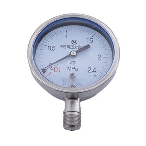1 قطعة Y100BF -0.1-0.1Mpa جميع الفولاذ المقاوم للصدأ مقياس ضغط الفراغ الإيجابي والسلبي 100 مللي متر مقياس ضغط الغاز الطبيعي (-0.1-0.5MPa) in Kuwait