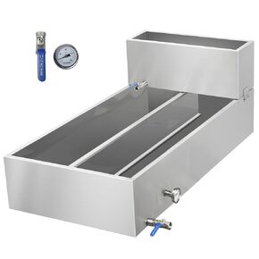 Maple Syrup Evaporator Pan 15.5Gal 304 Stainless Steel Maple Syrup Evaporator with Valve and Thermometer 30 x 20 x 6 Inch Feed Pan for Boiling Maple Syrup for Home and Outdoor Use in Kuwait