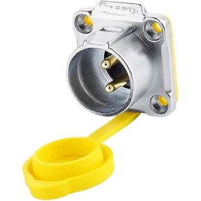LP-20 Female Male Aviation Plug Socket 2-pin Yellow Reverse IP68 Connector UL | Flange reverse installation in Saudi Arabia