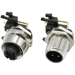 M12 PCB Aviation Plug Waterproof IP67 12 Pin Male Female 90 Degree Bent Connector Industrial Grade Welding Socket in Kuwait