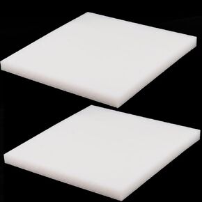 2 PCS 12 x 12 x 1/2 Inch White HDPE Plastic Sheet, 12.5mm Thick High Density Polyethylene Board, Square Plastic Sheet for DIY Projects in Kuwait