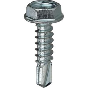 L.H. Dottie TEKHW101 Self Drilling Screw, Hex Washer Head, 10 by 1-Inch Length, 5/16-Inch Hex, Zinc Plated, 100-Pack in Saudi Arabia