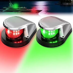 أضواء الملاحة بالقارب، LED البحرية باللونين الأحمر والأخضر، مقاومة للماء IP65 مع عائم، قارب صغير، يخت، قوارب شراعية، قوارب صيد، قارب سريع، وقوارب صغيرة (عبوة واحدة باللون الأحمر وحزمة واحدة باللون الأخضر) in Saudi Arabia