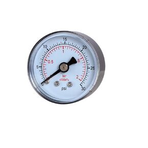 1pc Dry Pressure Gauge, 1-1/2" Dia,30, 60 Psi & Bar, 1/8" BSPT Back Mount, PC Window(0-30 psi 0-2 bar) in Kuwait