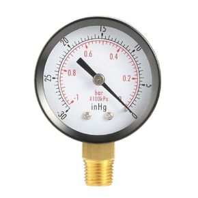 1pc Dual Scale Industrial Mechanical Air Pressure Meter Portable Hydraulic Barometer 0-30 Inhg Vacuum Gauge Portable in Kuwait