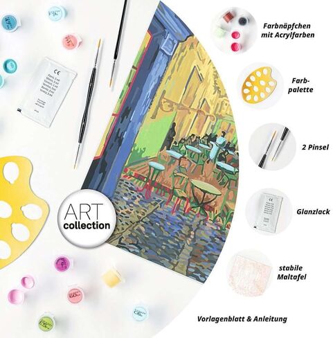 Ravensburger Van Gogh: Café Terrace at Night Paint by Numbers Kit for Adults - 23519 - Painting Arts and Crafts for Ages 14 and Up in Saudi Arabia