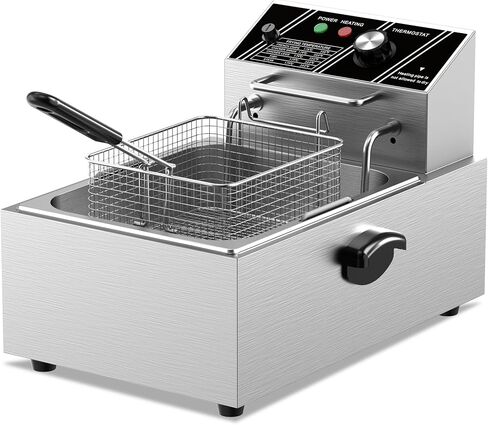 Electric Deep Fryer w/Baskets and Lids, 6L in Kuwait
