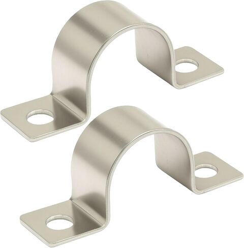20 Pack 1/4 Inch Stainless Steel Conduit Clamps, U-Shape Bracket Pipe Clamps 2 Hole Fixing Clips, Universal Strap for Tube Pipe or Wire Cord Installation - Fits OD 6 mm(1/4") Tube in Kuwait