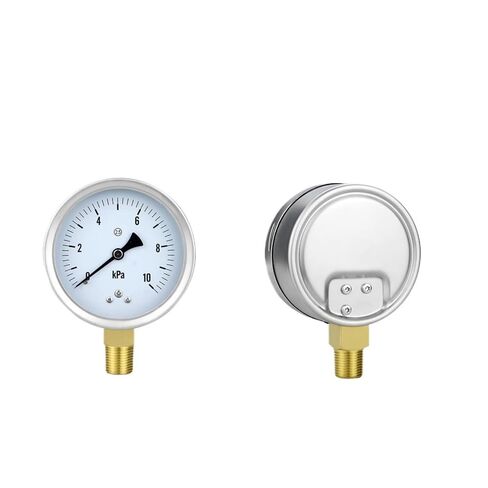 1pc 100mm -100-16KPa Accuracy 1.6% Capsule Style Low Pressure Gauge for Air Water Oil Gas Measurement(BSP 3-8,0-4Kpa) in Kuwait