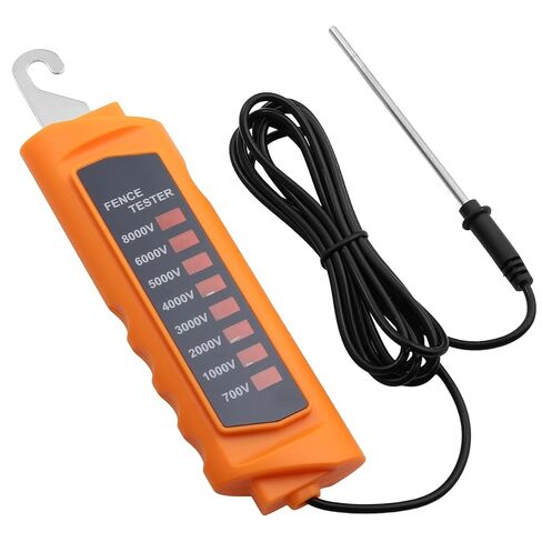 Neoteck 700-8000V جهاز اختبار الجهد الكهربي للسياج، مكتشف عيوب السياج مع 8 أضواء مؤشر نيون، جهاز اختبار السياج المحمول مناسب لاستكشاف أخطاء المزرعة وأسوار المزرعة وإصلاحها in Kuwait