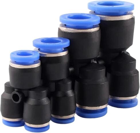 Plastic Pneumatic Connector Pipe Fitting Quick Push Water Connecting PY PW 4 6mm 8mm 10mm 12mm Y Shape Hose Fittings 10Pcs(PW12-8) in Kuwait